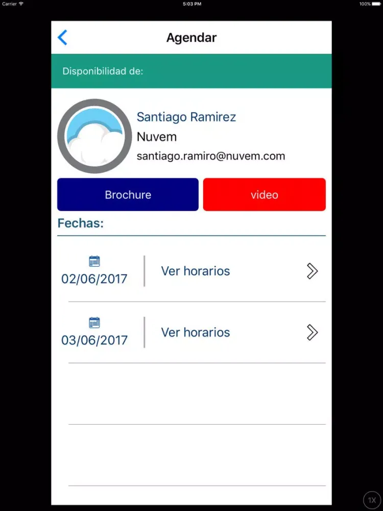Ảnh chụp màn hình của Rede Connect iPad 