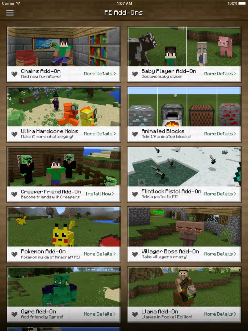 Capturas de pantalla de Add-Ons for Minecraft PE iPad 