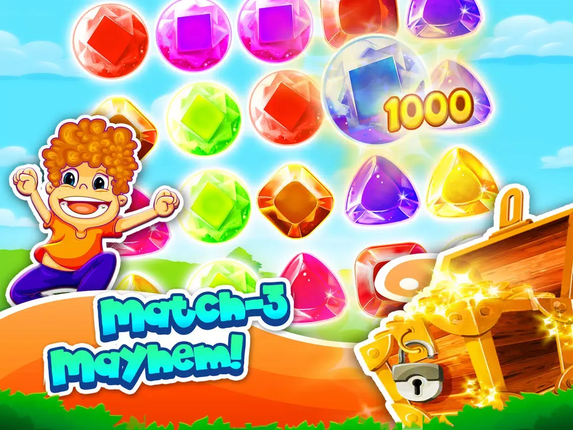 Jewel Candy Bash - be an alien pop hero to feed hungry babies monsters iPad  Screenshots