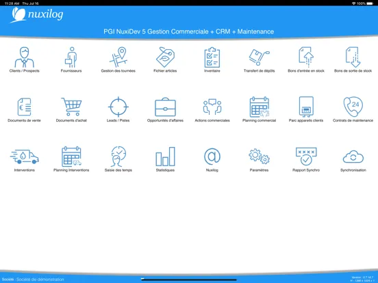 NuxiDev 5 Gestion CRM SAV iPad  Screenshots
