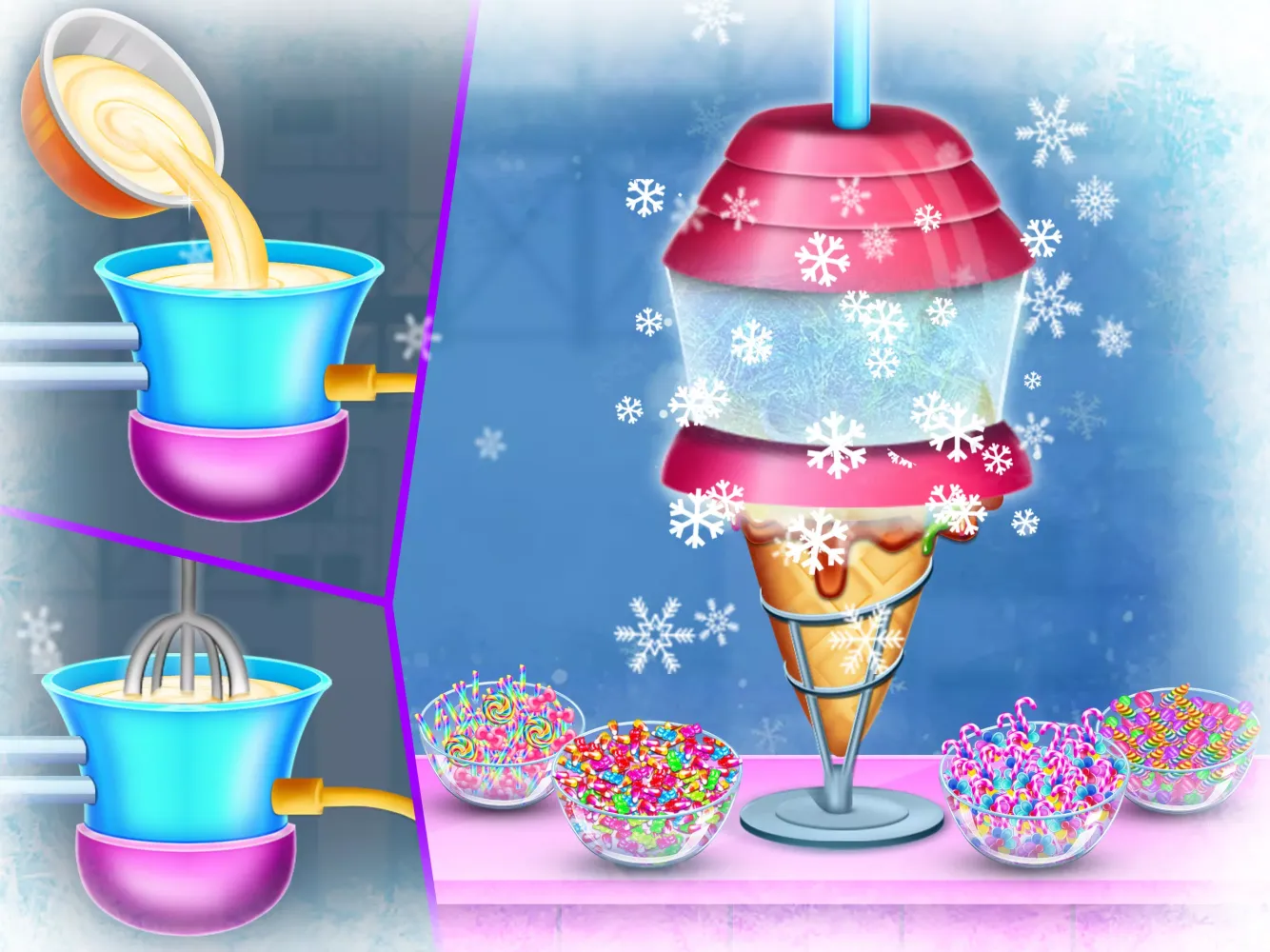 DIY Ice Cream Cone Baking Game Screenshots