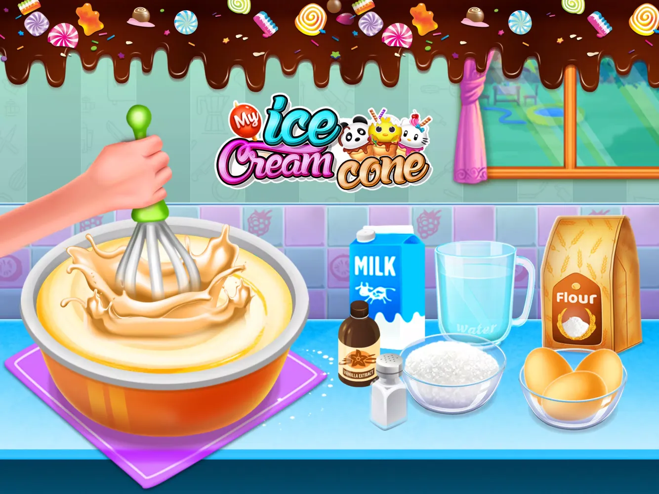 DIY Ice Cream Cone Baking Game Screenshots