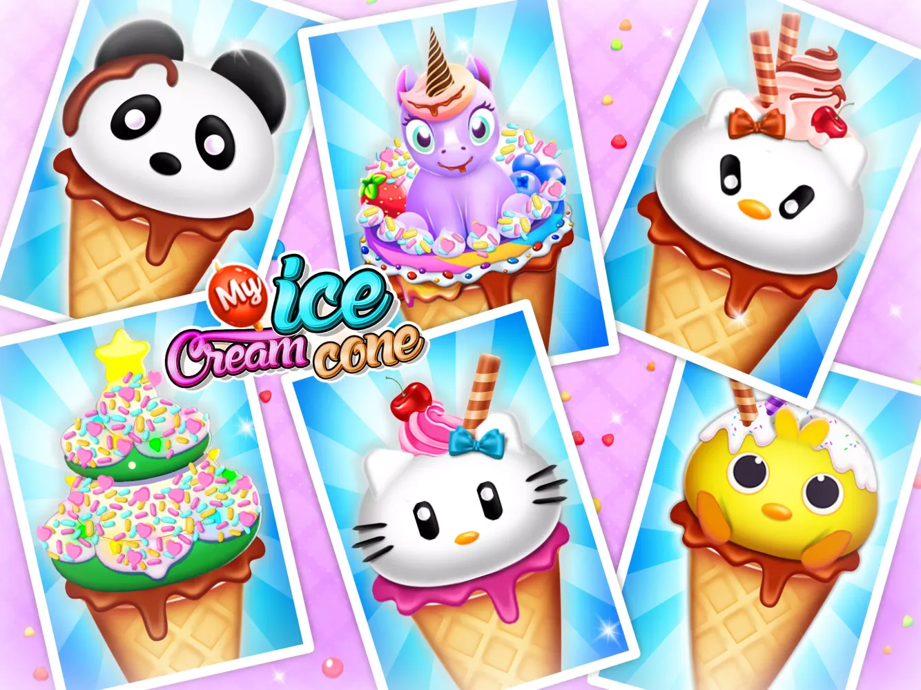 DIY Ice Cream Cone Baking Game Screenshots