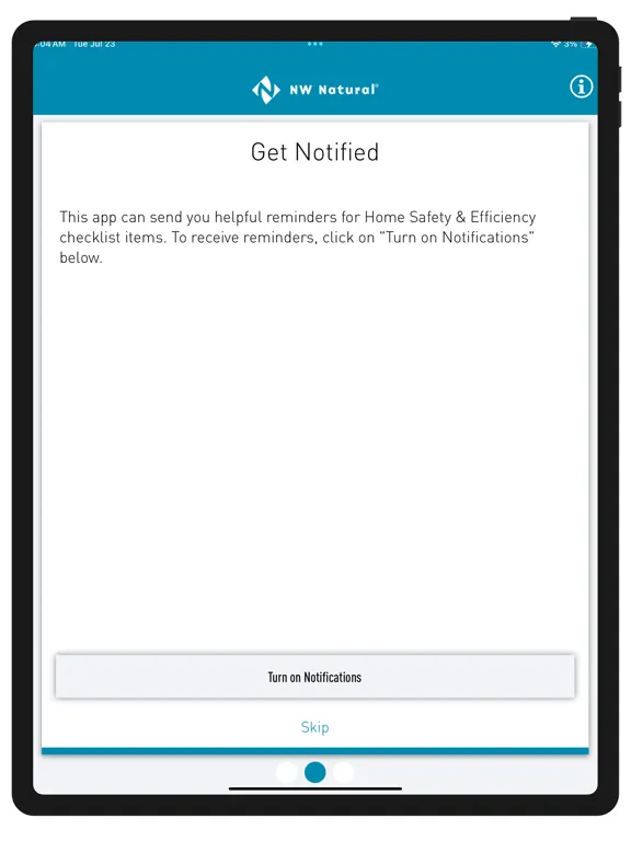 Ảnh chụp màn hình của NW Natural Safety App iPad 