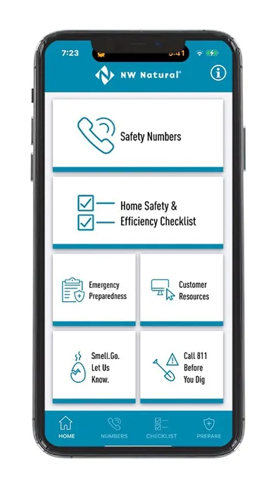 Ảnh chụp màn hình của NW Natural Safety App