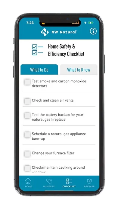 Ảnh chụp màn hình của NW Natural Safety App