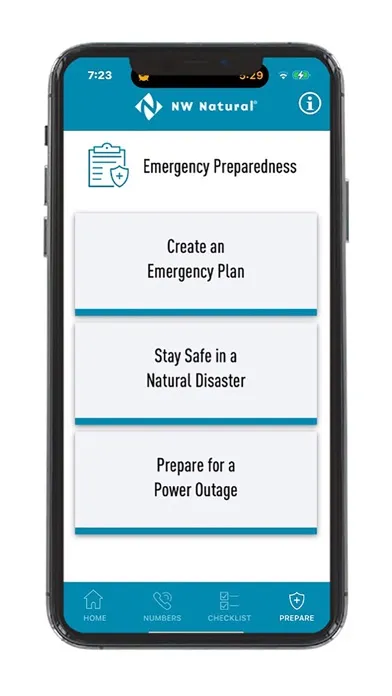Ảnh chụp màn hình của NW Natural Safety App