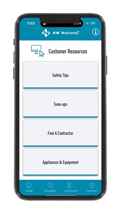 Ảnh chụp màn hình của NW Natural Safety App