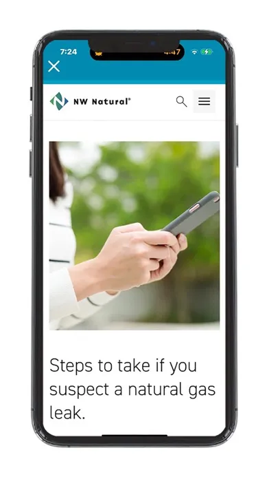 Ảnh chụp màn hình của NW Natural Safety App