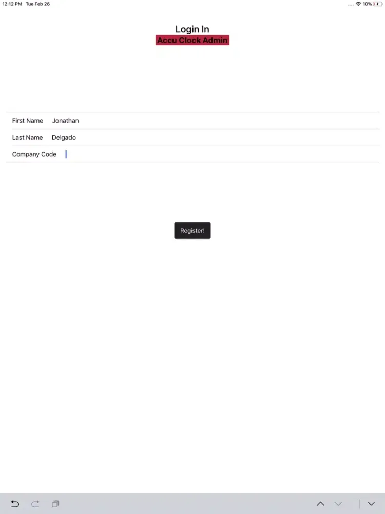 Ảnh chụp màn hình của NWA Admin iPad 