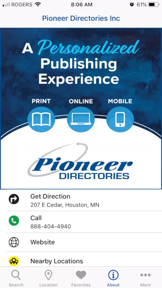 NE Iowa Local Search Screenshots