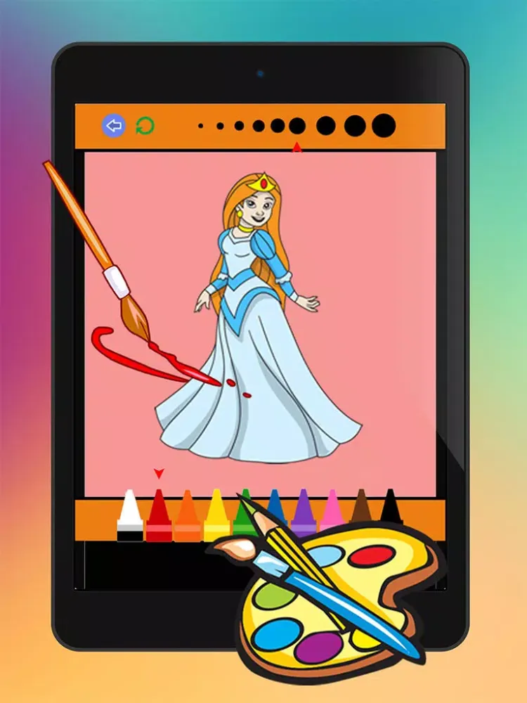 Fairy tales Coloring Book for Kid Games iPad  Screenshots
