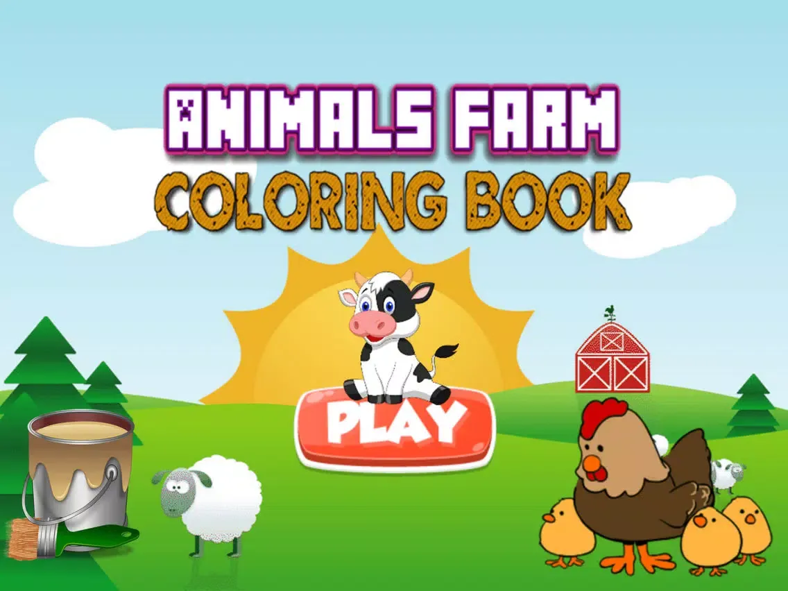Screenshot di Animal Farm Coloring Book - Color Your pages and Paint the Animals of the Farm Drawing and Painting Games for Kids iPad 