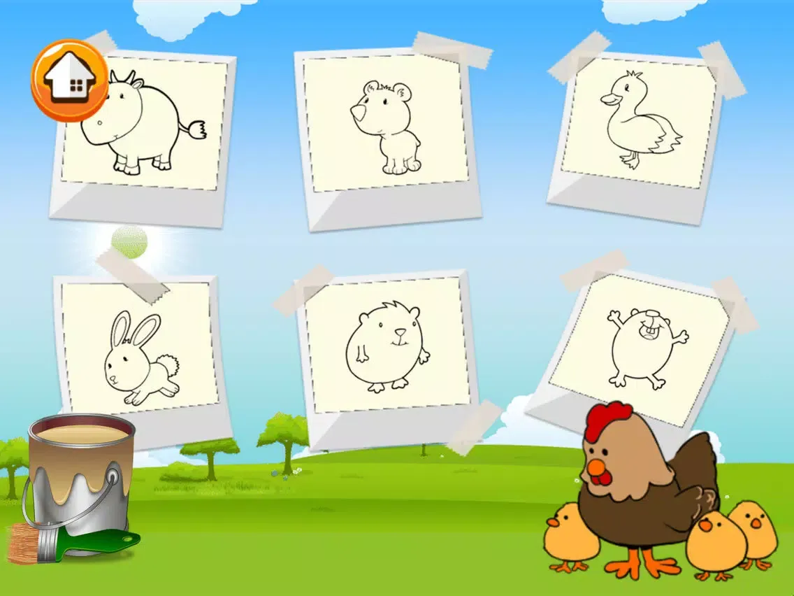Screenshot di Animal Farm Coloring Book - Color Your pages and Paint the Animals of the Farm Drawing and Painting Games for Kids iPad 