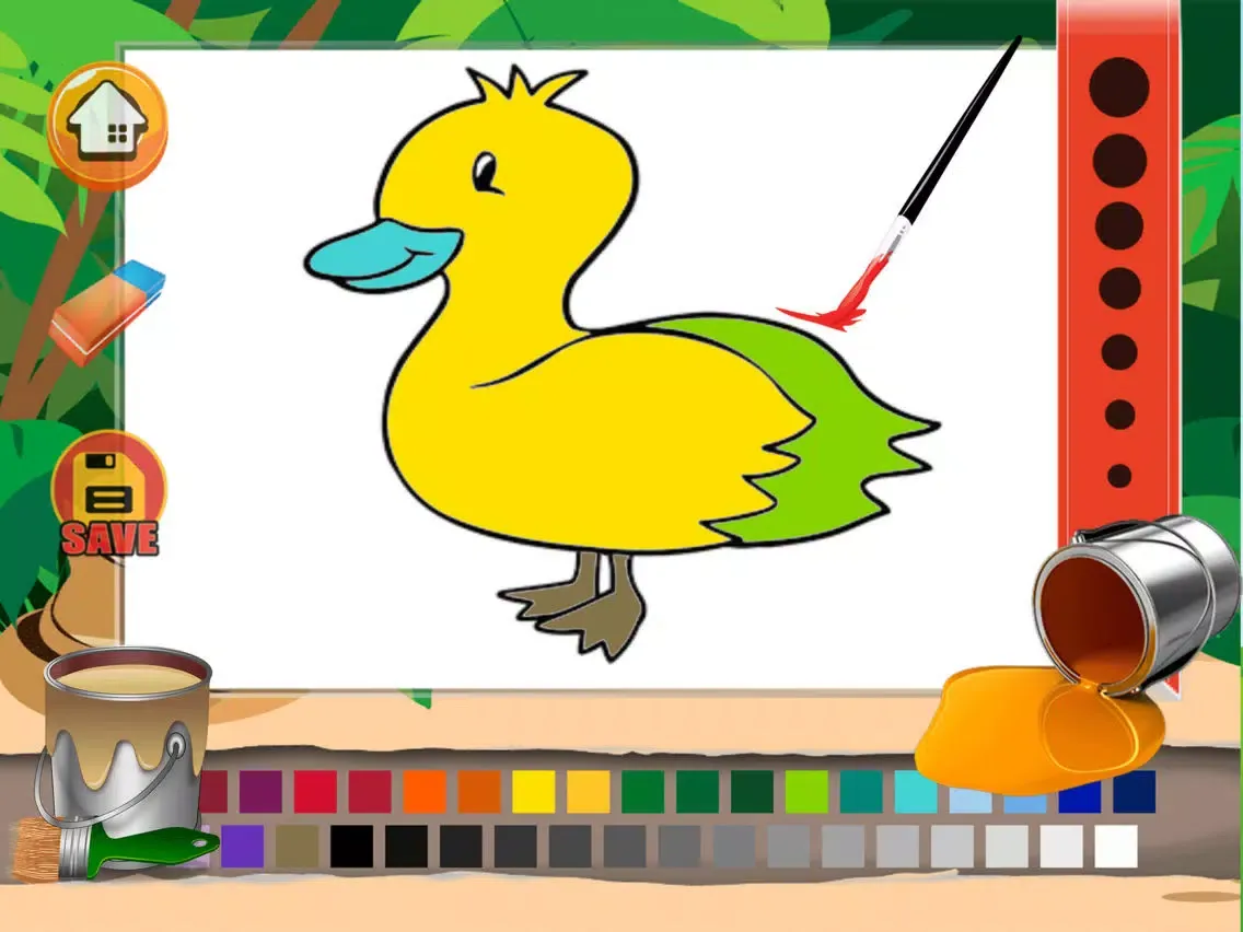 Screenshot di Animal Farm Coloring Book - Color Your pages and Paint the Animals of the Farm Drawing and Painting Games for Kids iPad 