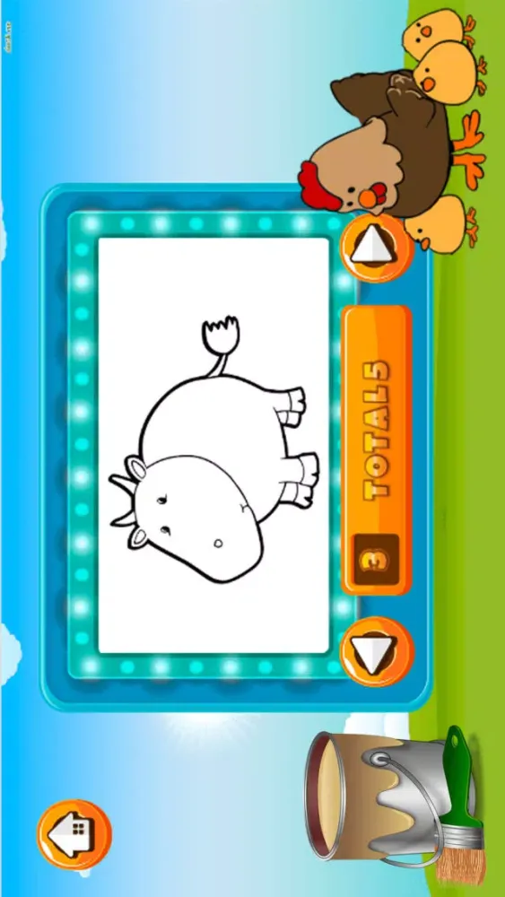 Screenshot di Animal Farm Coloring Book - Color Your pages and Paint the Animals of the Farm Drawing and Painting Games for Kids
