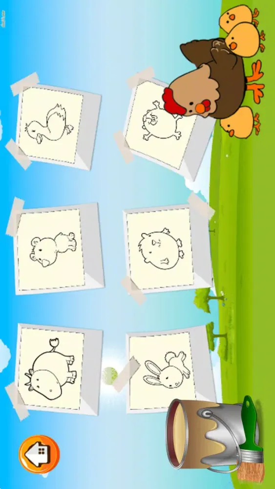 Screenshot di Animal Farm Coloring Book - Color Your pages and Paint the Animals of the Farm Drawing and Painting Games for Kids