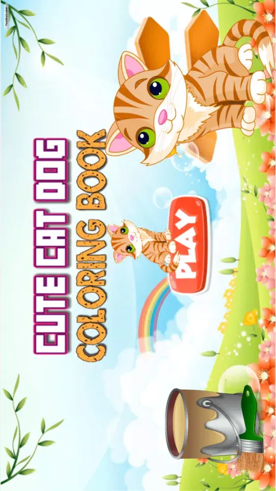 Cute Cat & Dog Coloring Book - All In 1 Animals Draw, Paint And Color Games HD For Good Kid 스크린샷