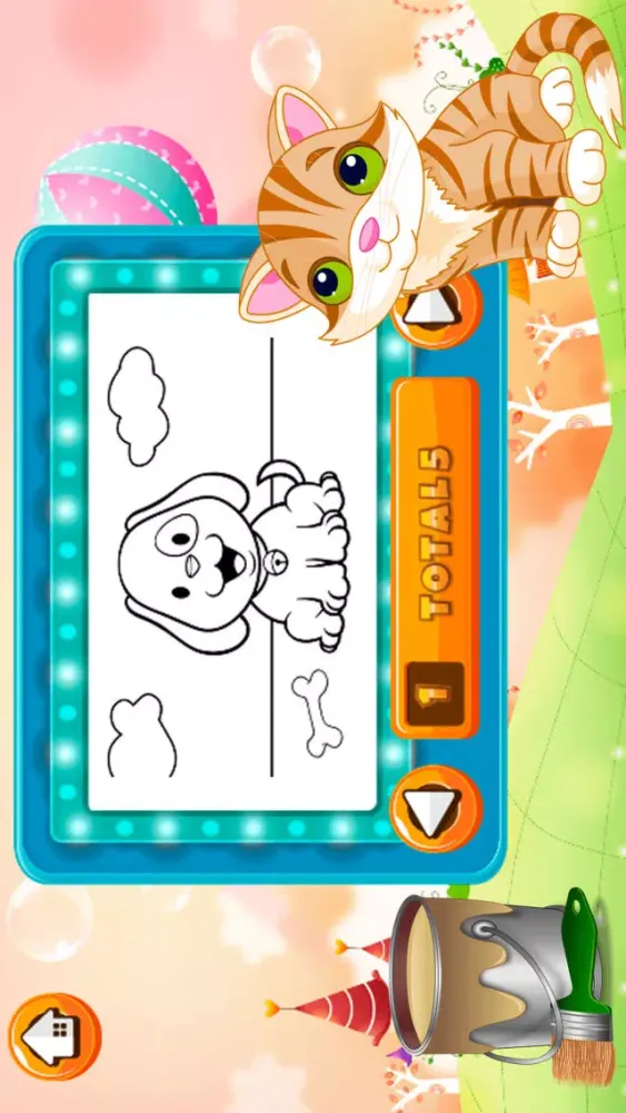 Cute Cat & Dog Coloring Book - All In 1 Animals Draw, Paint And Color Games HD For Good Kid 스크린샷