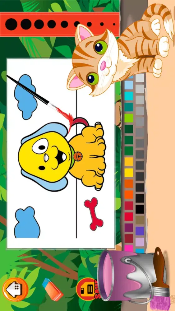 Cute Cat & Dog Coloring Book - All In 1 Animals Draw, Paint And Color Games HD For Good Kid 스크린샷