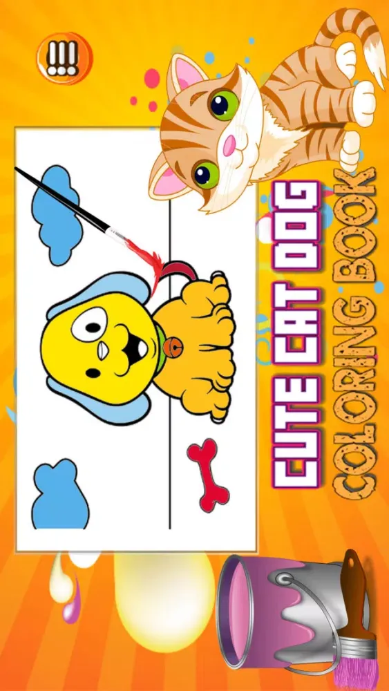 Cute Cat & Dog Coloring Book - All In 1 Animals Draw, Paint And Color Games HD For Good Kid 스크린샷