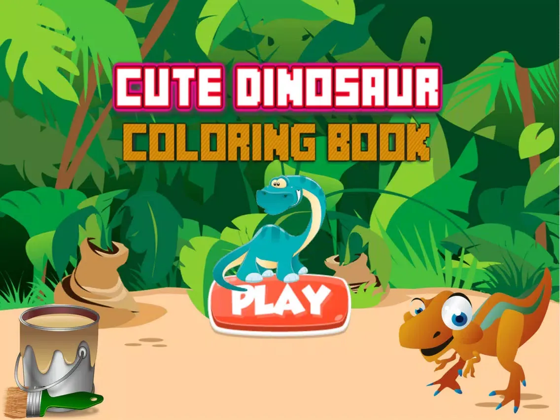 Скриншоты Cute Dino Coloring Book - Drawing Pages and Painting Games for Boy and Girl iPad 