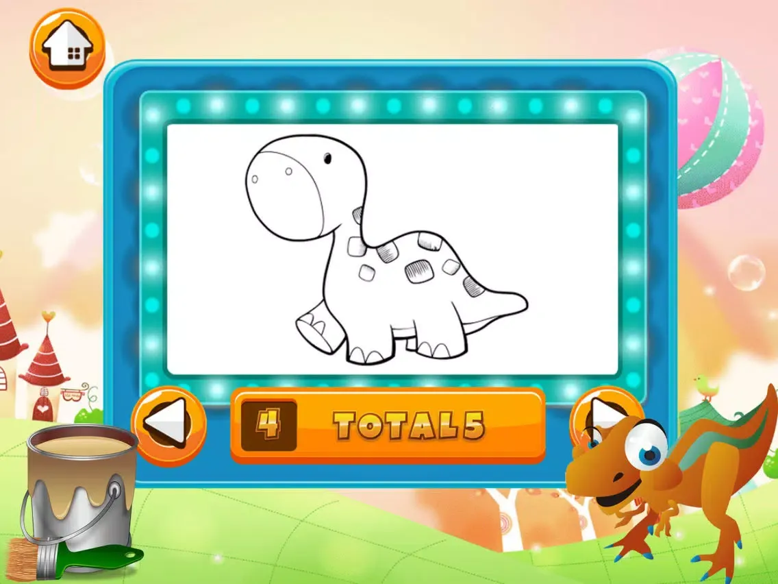 Скриншоты Cute Dino Coloring Book - Drawing Pages and Painting Games for Boy and Girl iPad 