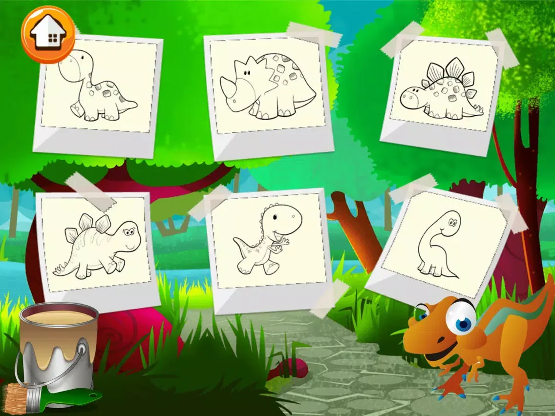 Скриншоты Cute Dino Coloring Book - Drawing Pages and Painting Games for Boy and Girl iPad 