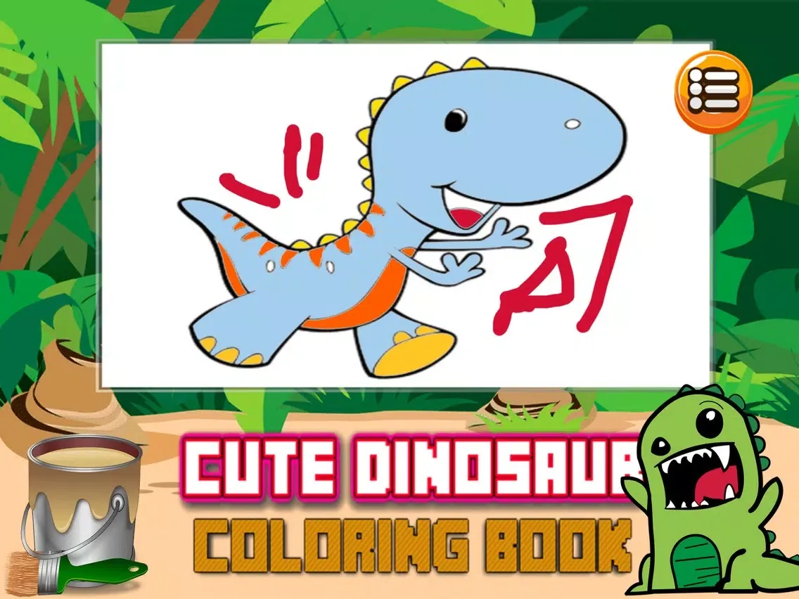 Скриншоты Cute Dino Coloring Book - Drawing Pages and Painting Games for Boy and Girl iPad 