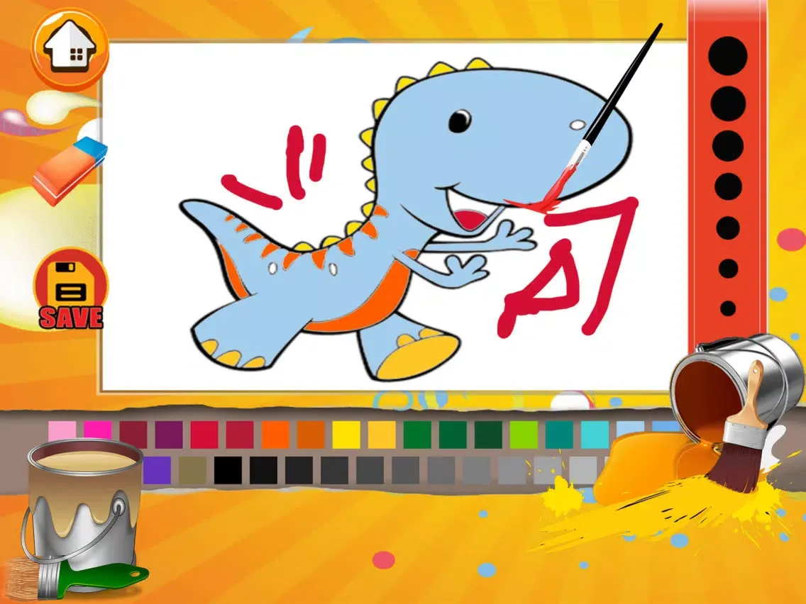 Скриншоты Cute Dino Coloring Book - Drawing Pages and Painting Games for Boy and Girl iPad 