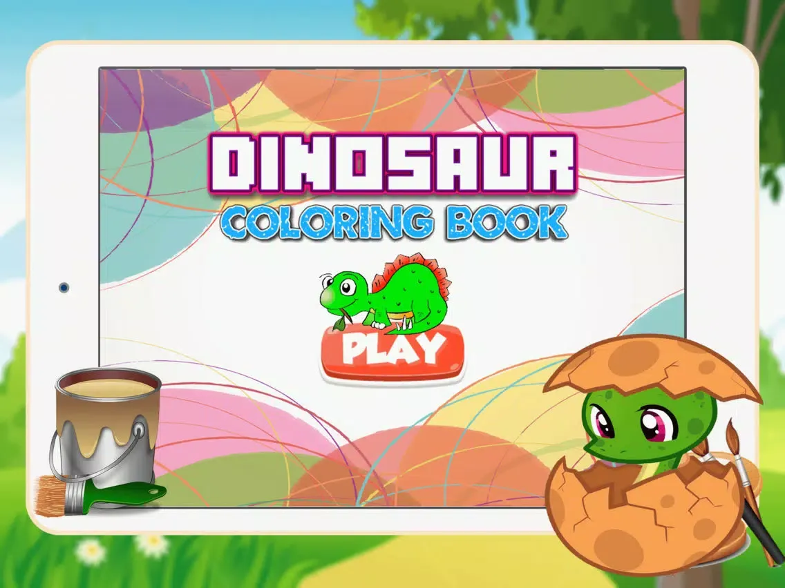 Baby Dino Coloring Book - Dinosaur Drawing paint and color pages games for kids iPad 應用截圖