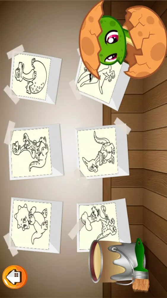 Baby Dino Coloring Book - Dinosaur Drawing paint and color pages games for kids應用截圖