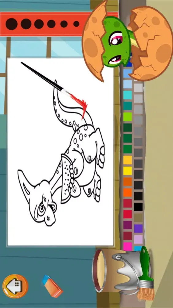 Baby Dino Coloring Book - Dinosaur Drawing paint and color pages games for kids應用截圖
