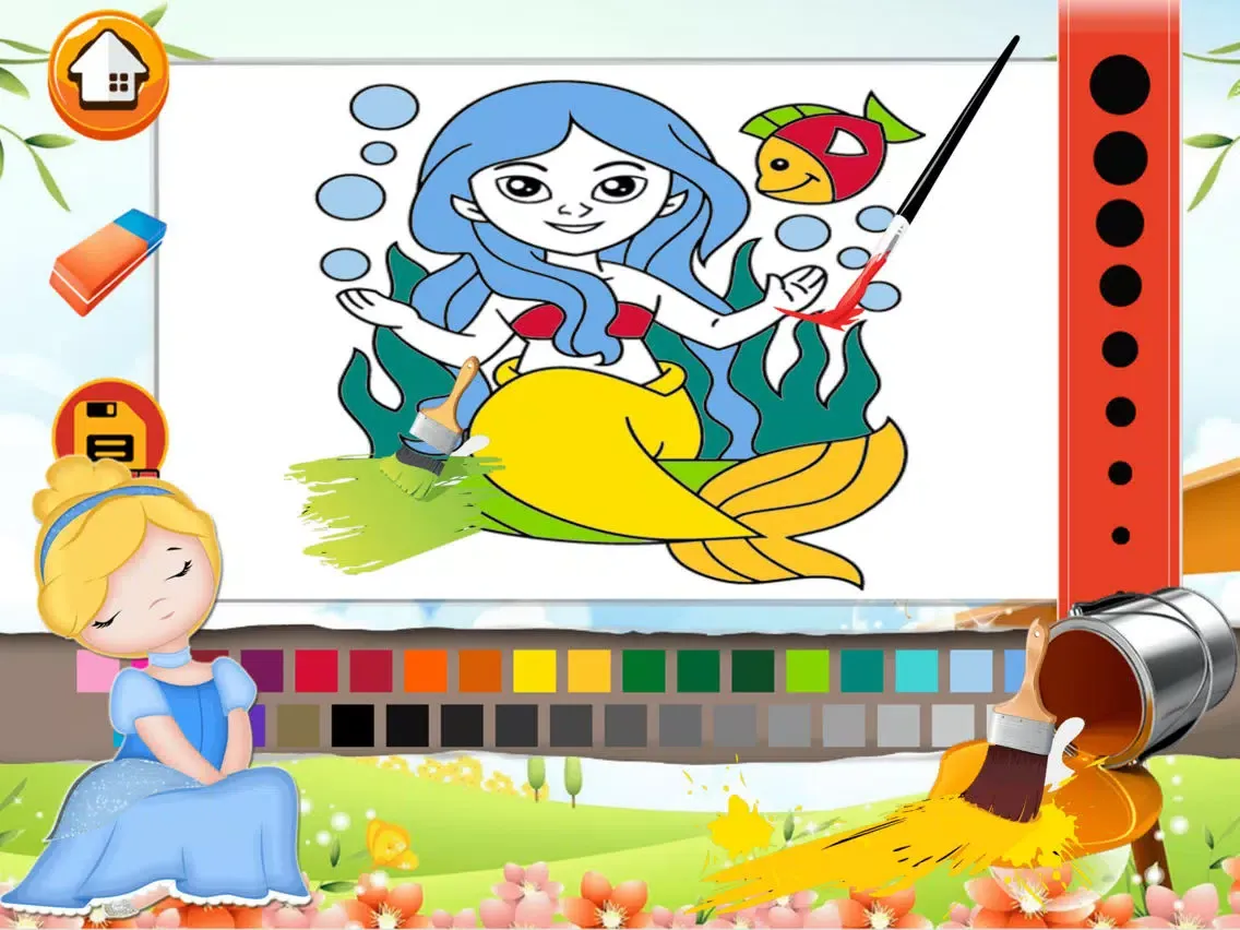 Princess Fairytail Coloring - All In 1 Beauty Draw, Paint And Color Book Games HD For Good Kid iPad  स्क्रीनशॉट