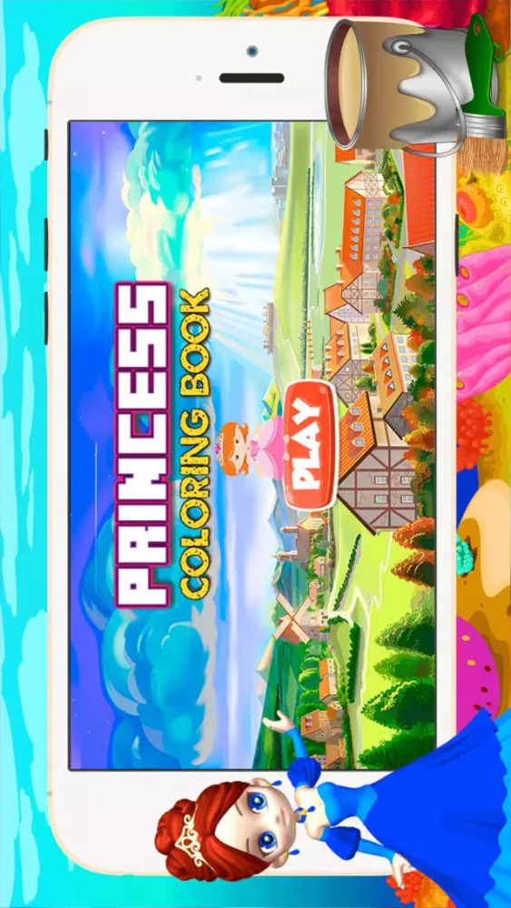 Princess Girl Coloring Book - All In 1 Fairy Tail Draw, Paint And Color Games HD For Good Kid Screenshots