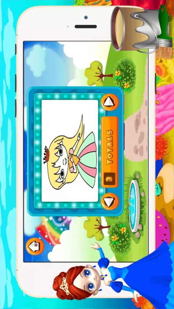Princess Girl Coloring Book - All In 1 Fairy Tail Draw, Paint And Color Games HD For Good Kid Screenshots