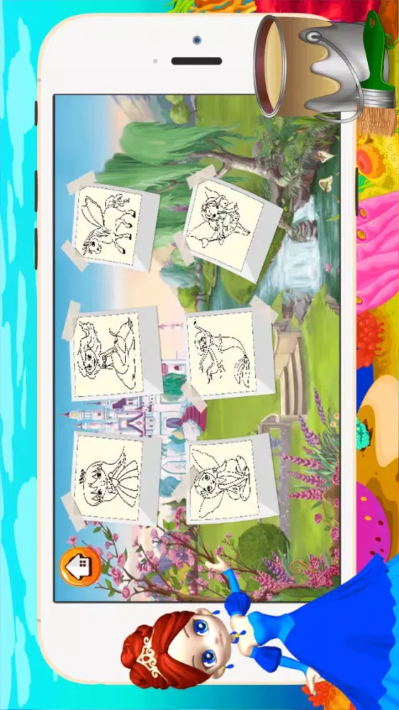 Princess Girl Coloring Book - All In 1 Fairy Tail Draw, Paint And Color Games HD For Good Kid Screenshots