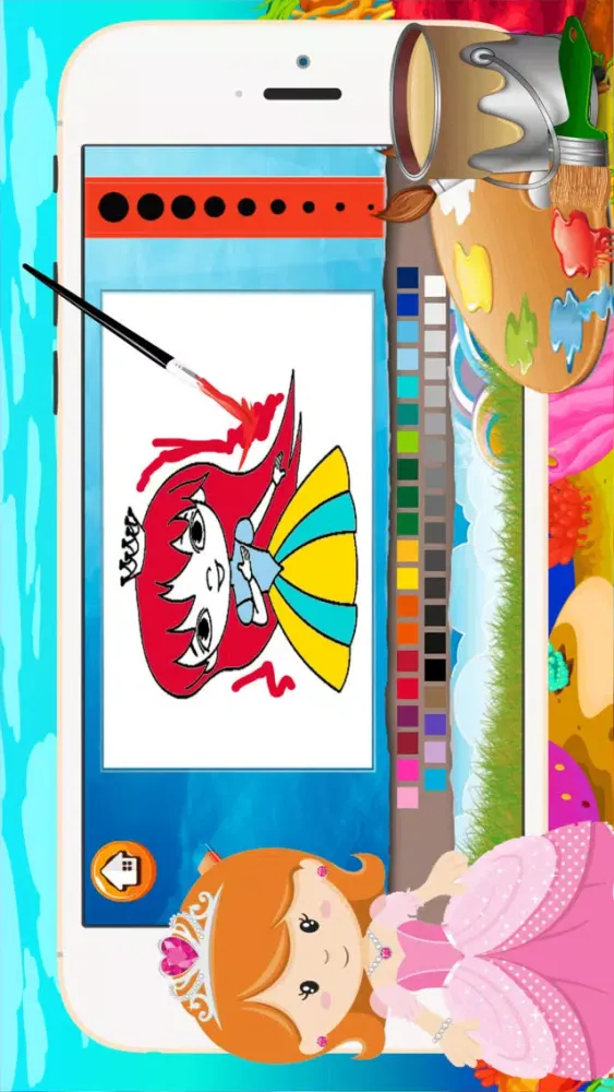 Princess Girl Coloring Book - All In 1 Fairy Tail Draw, Paint And Color Games HD For Good Kid Screenshots