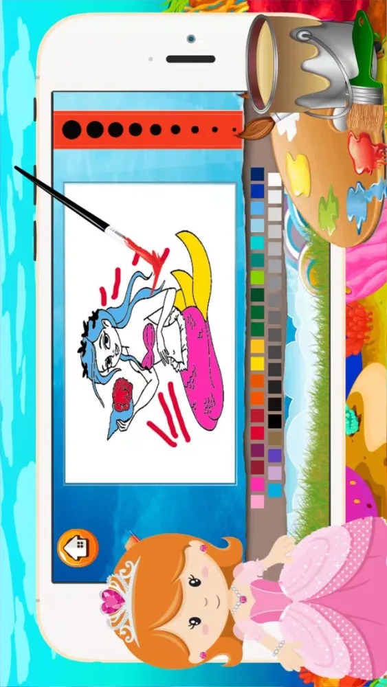 Princess Girl Coloring Book - All In 1 Fairy Tail Draw, Paint And Color Games HD For Good Kid Screenshots