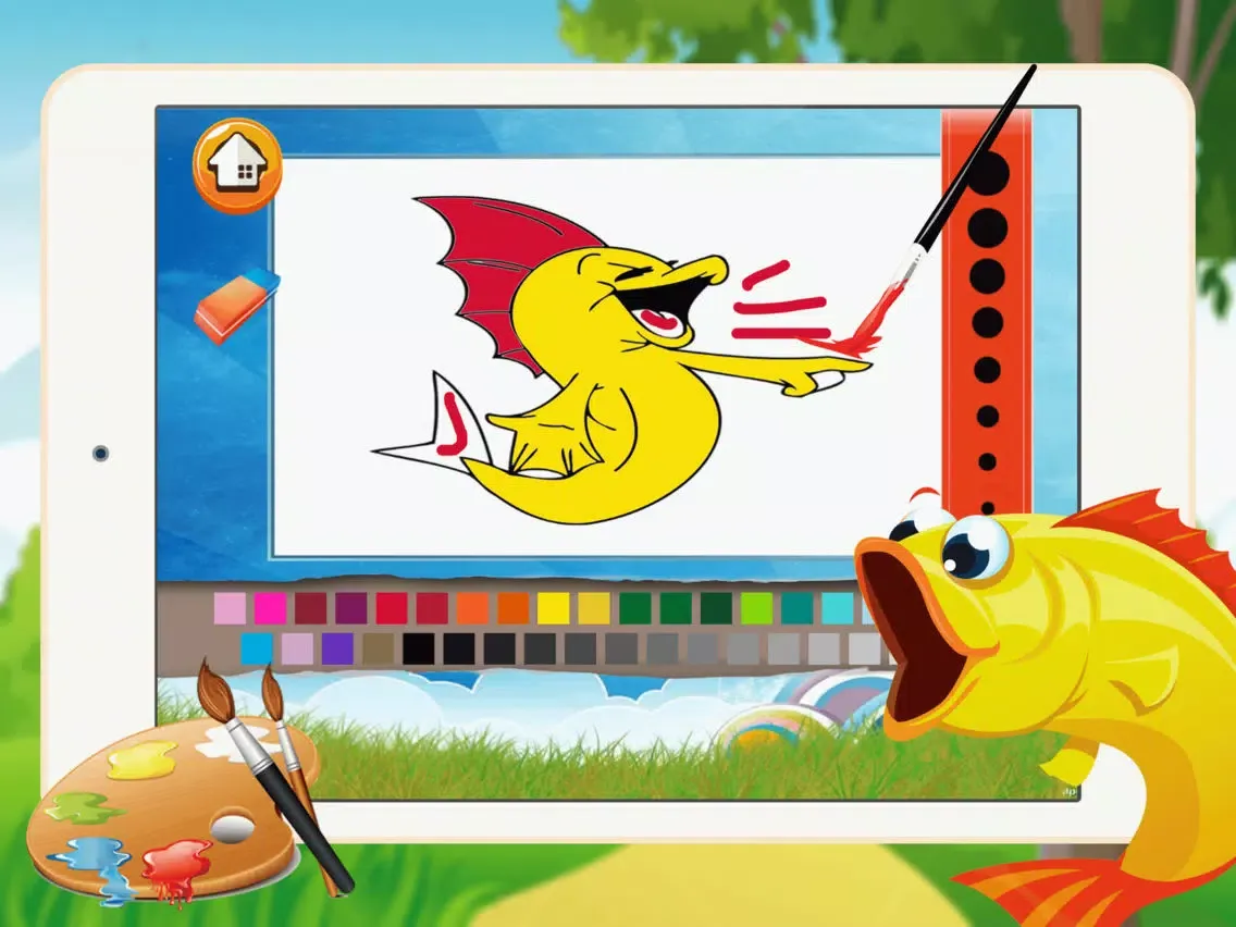 Sea Animal Coloring Book - All In 1 Deep Sea Draw Paint And Color Pages Games For Kids iPad Screenshots