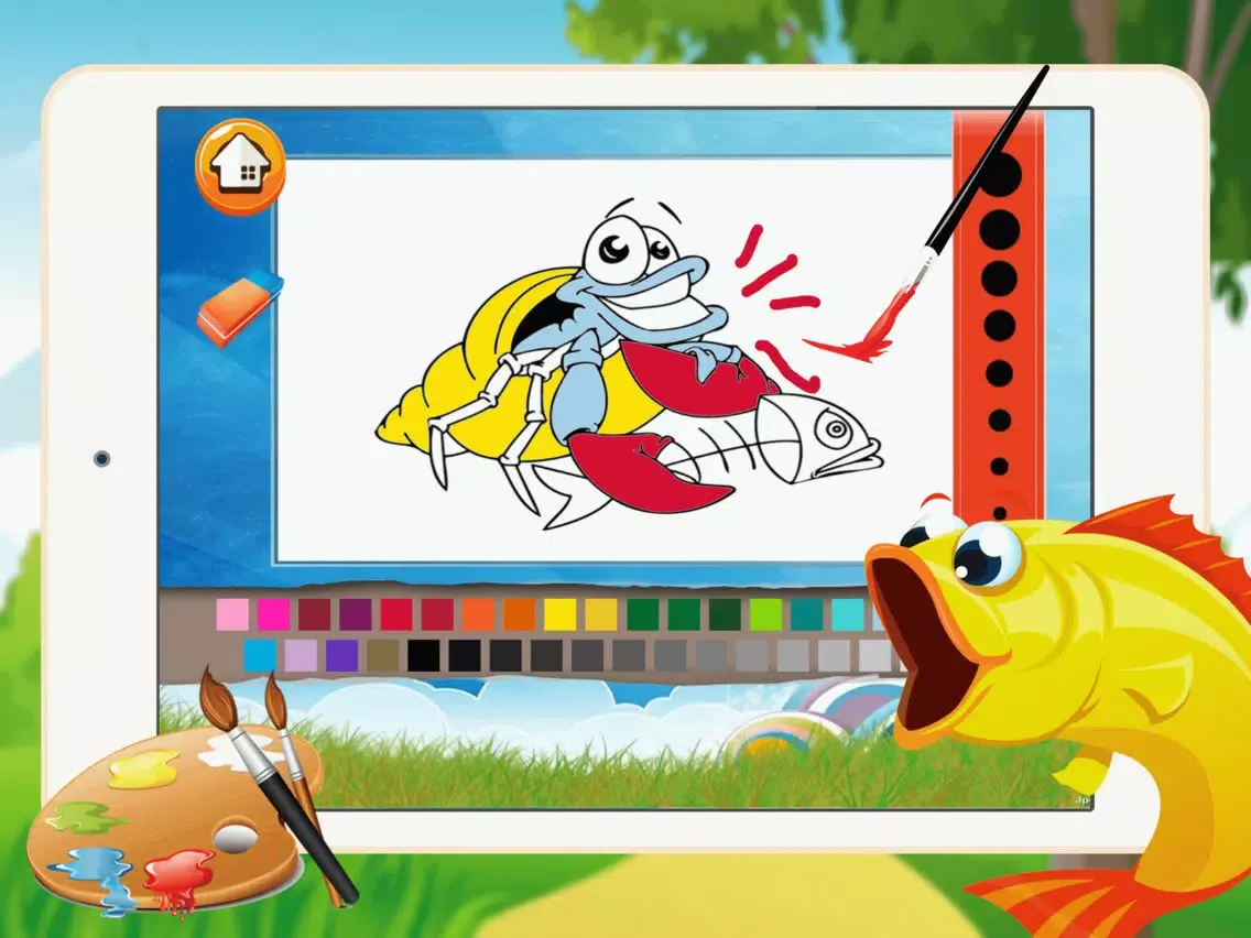 Sea Animal Coloring Book - All In 1 Deep Sea Draw Paint And Color Pages Games For Kids iPad Screenshots