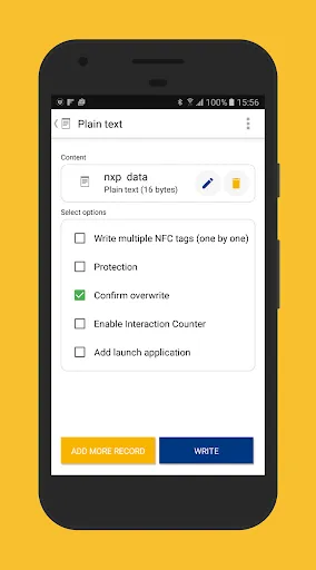 Capturas de pantalla de NFC TagWriter by NXP
