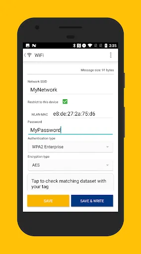 Capturas de pantalla de NFC TagWriter by NXP