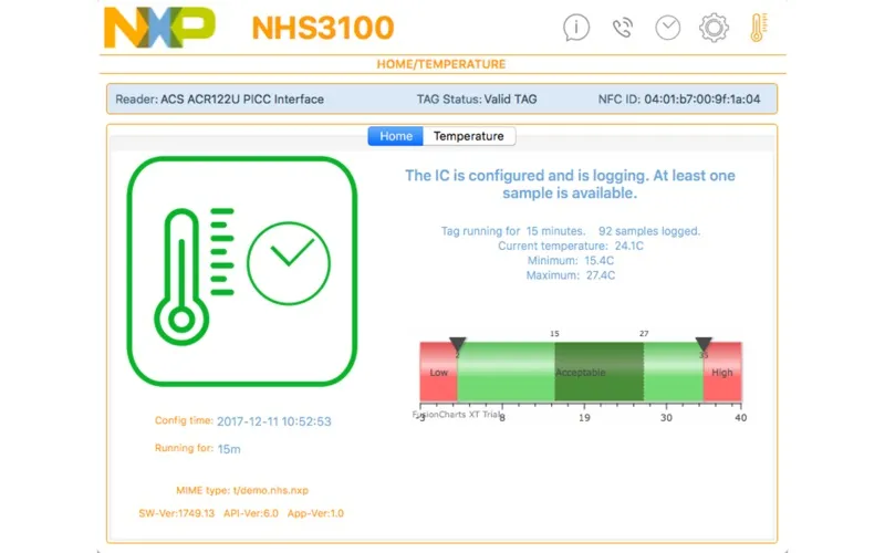NHS3100 Temperature Logger سکرین شاٹس