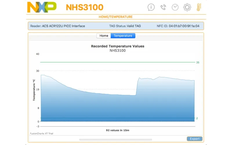NHS3100 Temperature Logger سکرین شاٹس