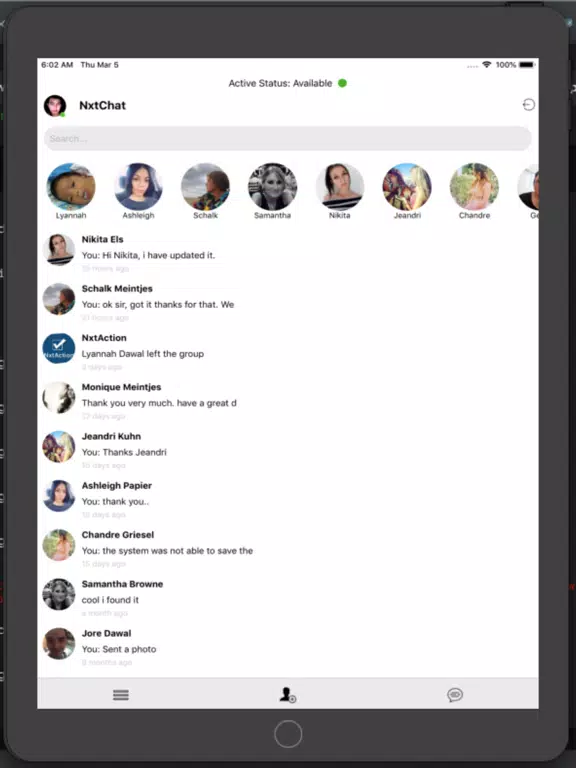 NxtChat iPad  سکرین شاٹس