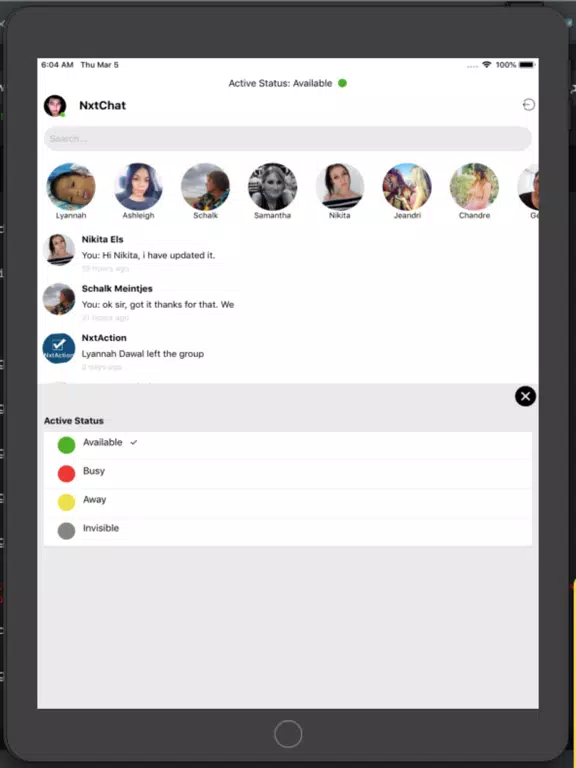 NxtChat iPad  سکرین شاٹس
