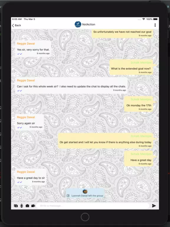 NxtChat iPad  سکرین شاٹس