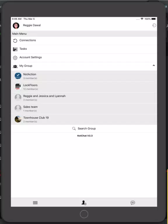 NxtChat iPad  سکرین شاٹس