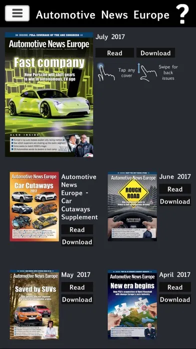 Capturas de pantalla de Automotive News Europe